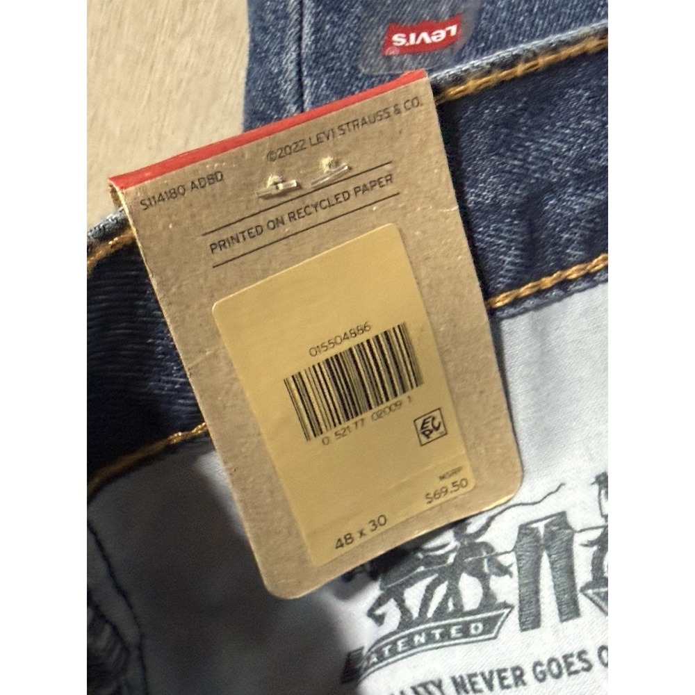 Levi's 550 Men Jeans 48x30 Medium Wash Relaxed Fit Big & Tall Work Casual NWT - Picture 7 of 12